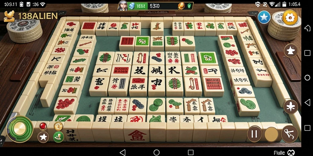 Screenshot menarik dari gameplay Mahjong di 138ALIEN.