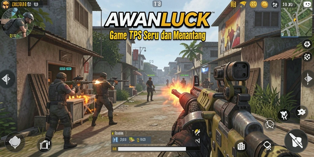 Tampilan gameplay AWANLUCK yang menegangkan dan strategis.