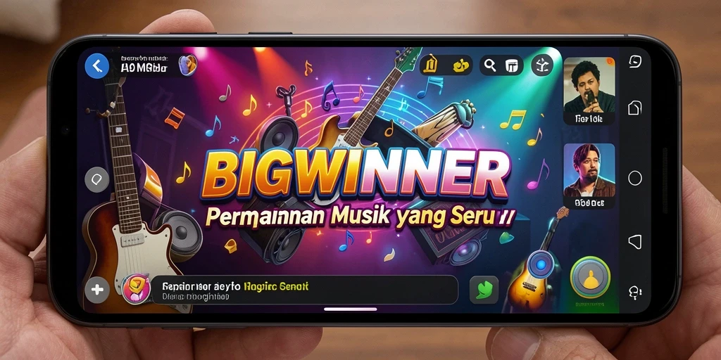 Tampilan gameplay BIGWINNER yang menampilkan pengalaman musik interaktif.