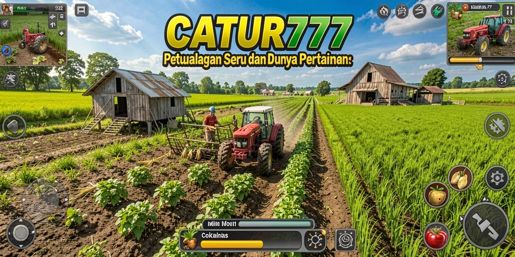 Tampilan gameplay menarik saat bertani di CATUR777.