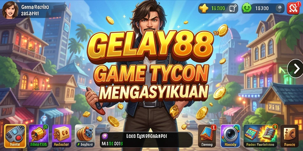 Screenshot gameplay GELAY88 menampilkan momen seru dalam mengelola bisnis.