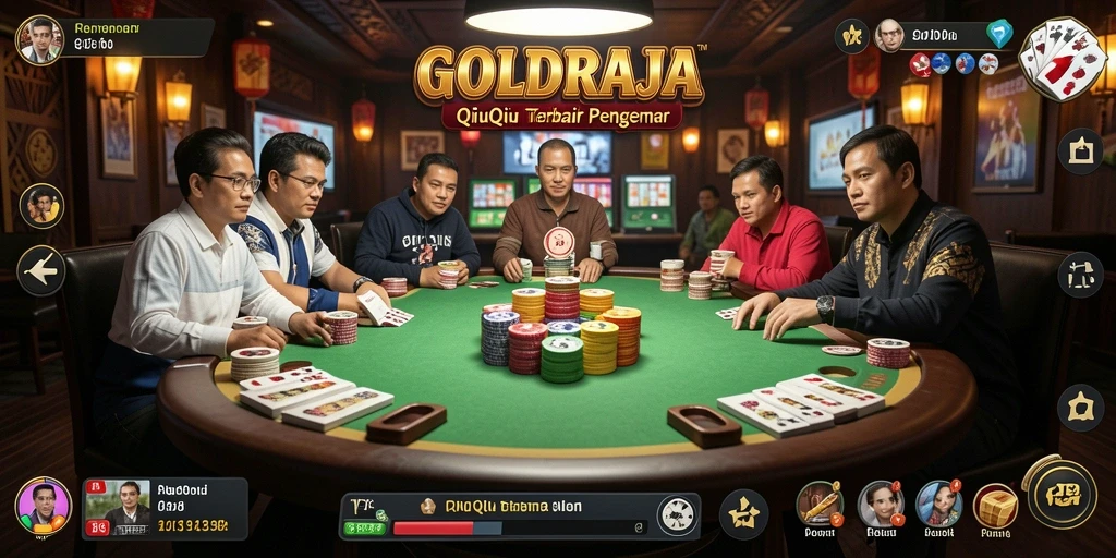 Screenshot gameplay GOLDRAJA yang menampilkan aksi seru QiuQiu.