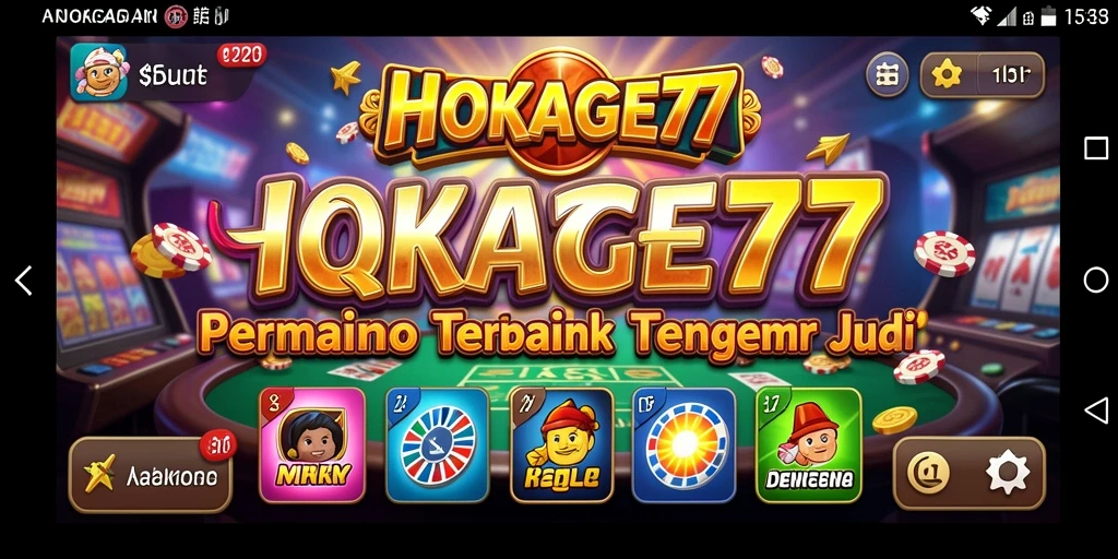 Tampilan permainan Kasino yang menarik dan interaktif di HOKAGE77.