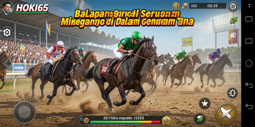 Tampilan gameplay HOKI65 yang menampilkan balapan seru dan grafis menakjubkan.