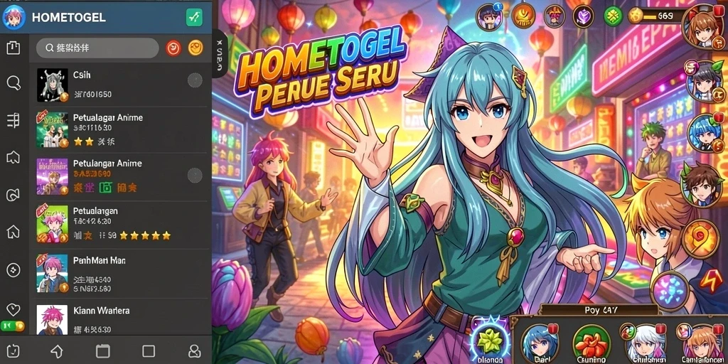 Screenshot menampilkan serunya gameplay Anime di HOMETOGEL.