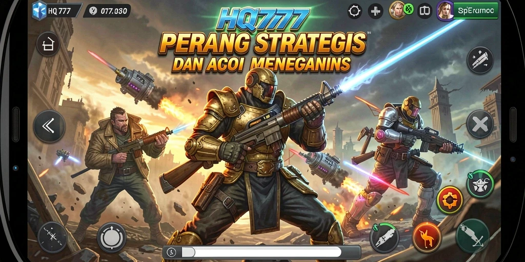 Menampilkan aksi tembak-menembak seru di HQ777.