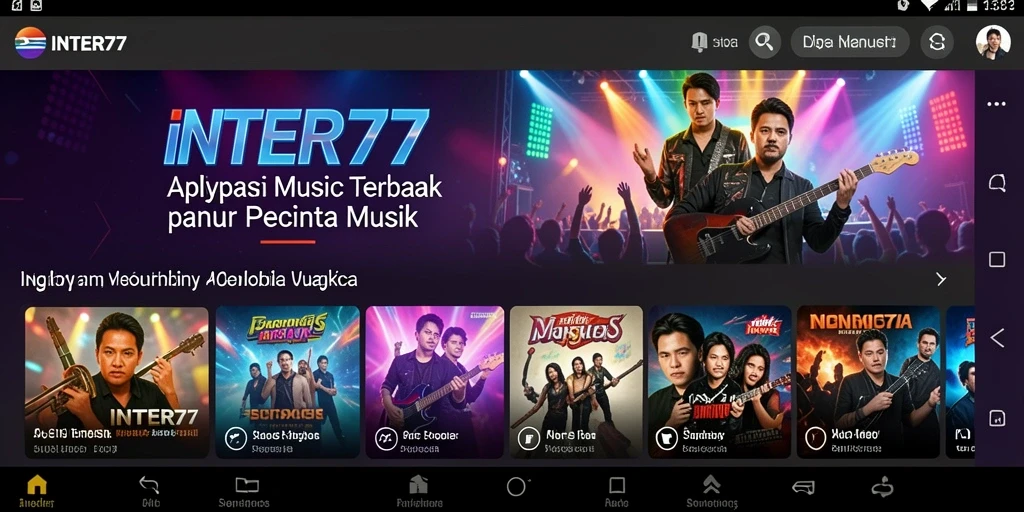 Screenshot menampilkan gameplay seru INTER77 dengan berbagai pilihan lagu.
