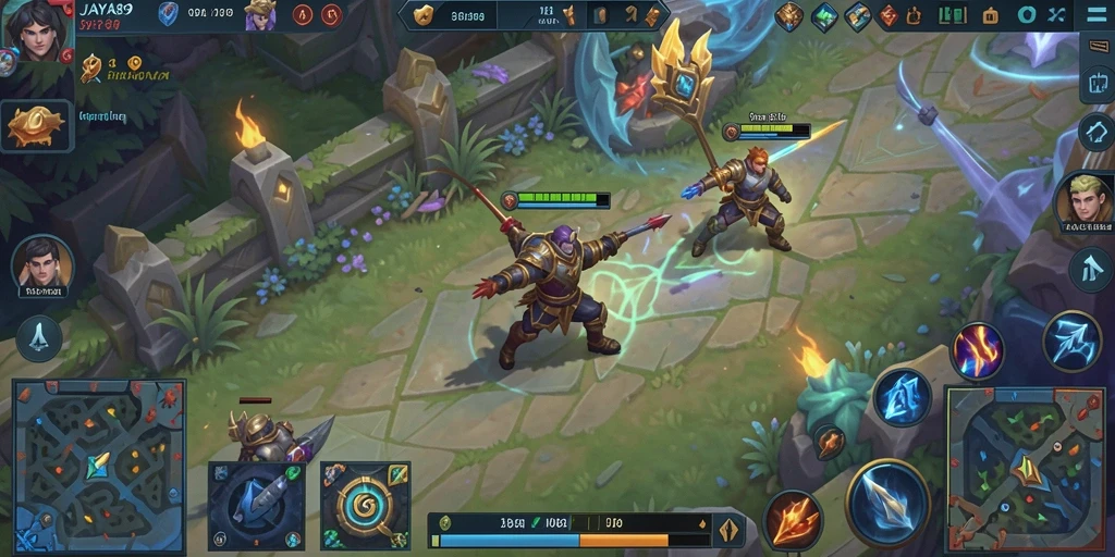 Tampilan gameplay MOBA JAYA89 yang mendebarkan.