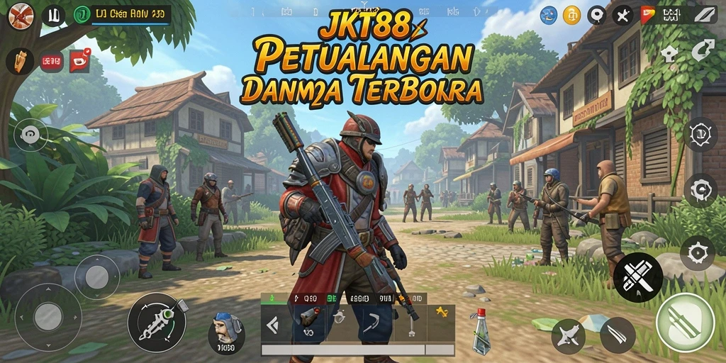 Gameplay JKT88 yang menampilkan petualangan di dunia terbuka.