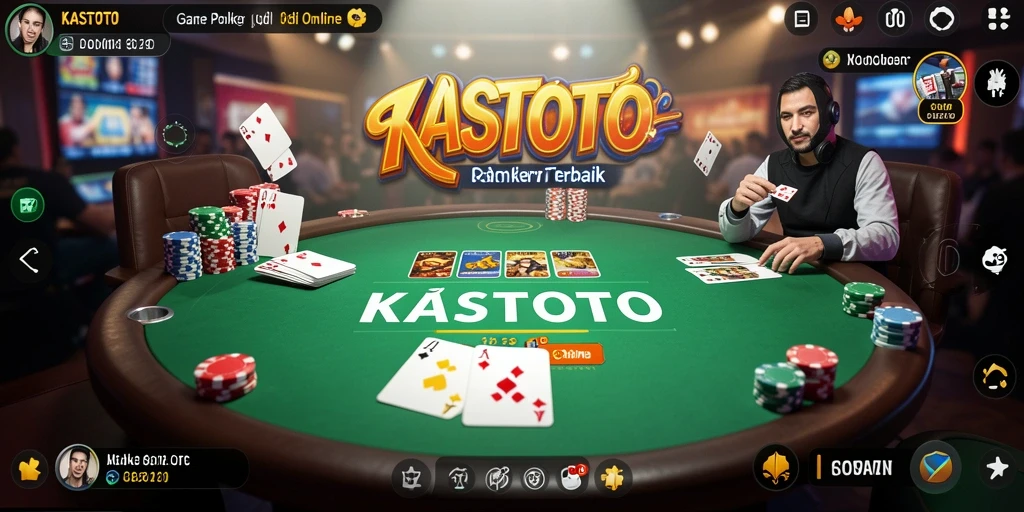 Screenshot gameplay KASTOTO menampilkan aksi seru permainan Poker.