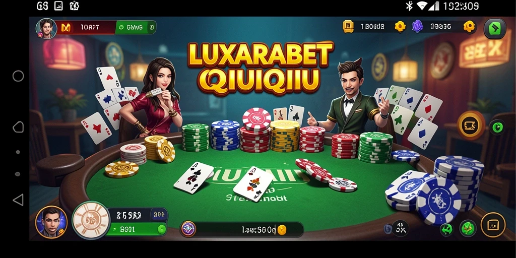 Tampilan layar utama LUXARABET dengan gameplay QiuQiu yang dinamis.