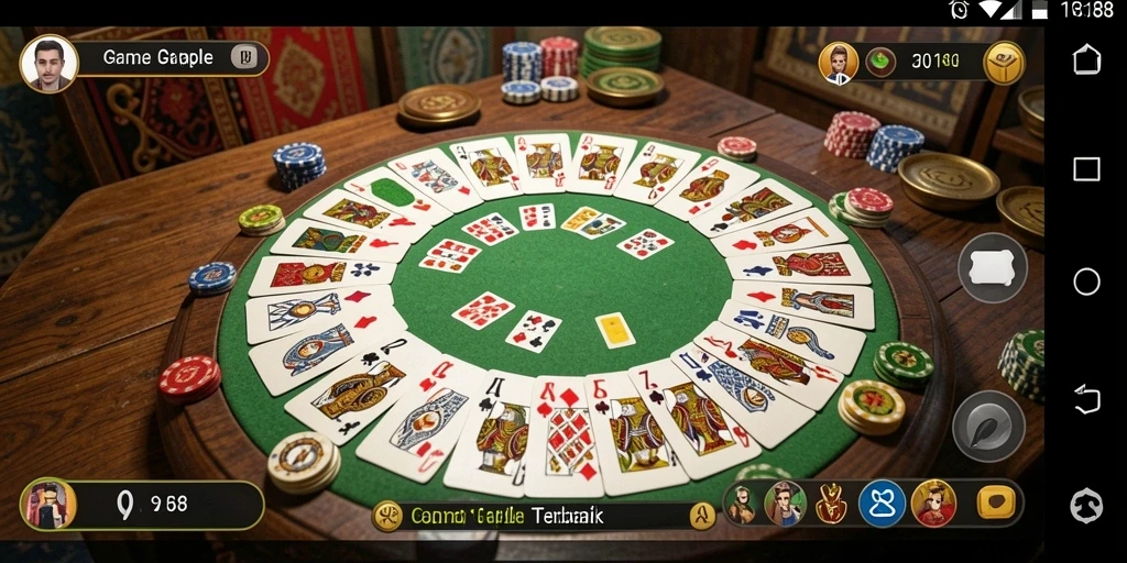 Tampilan gameplay MDG188 yang seru dalam permainan Gaple.