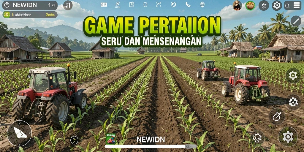 Tampilan gameplay <strong>NEWIDN</strong> yang memukau dan interaktif di dunia pertanian.