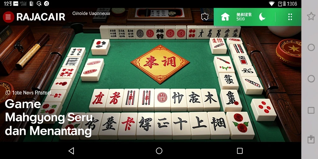 Tampilan gameplay RAJACAIR yang menarik dengan ubin Mahjong.